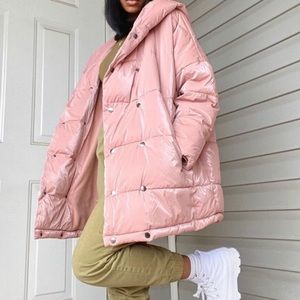 Zara oversized hooded puffer jacket size XL